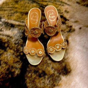 Jack Rogers Lauren Metallic & Cork Wedges